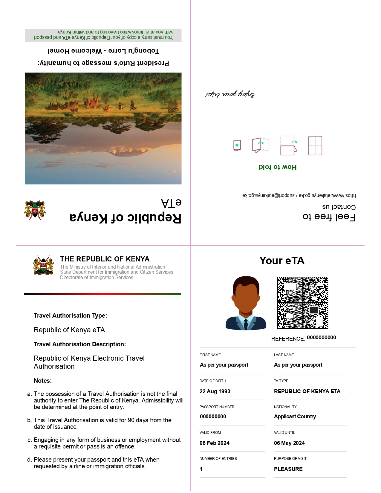 Kenya Eta per cittadini singaporiani