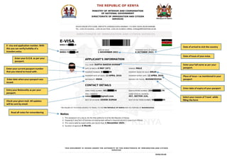 Kenya Multiple Entry Visa Kenya Multiple Entry Visa