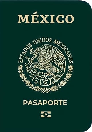 Vordere Abdeckung des Mexiko-Passes
