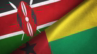 Kenya and Guinea Flags Together Kenya and Guinea Flags Together