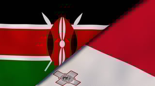 Kenya and Malta Flag Together Kenya and Malta Flag Together