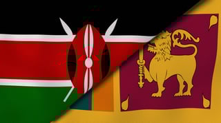 Kenya and Sri Lanka Flags Together Kenya and Sri Lanka Flags Together