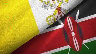 Kenya And Vatican Flag Together Kenya And Vatican Flag Together