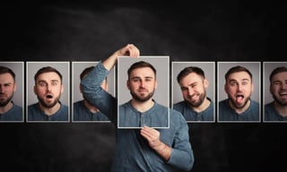 Man With Personality Disorder Multiple Exposure Collage Man With Personality Disorder Multiple Exposure Collage