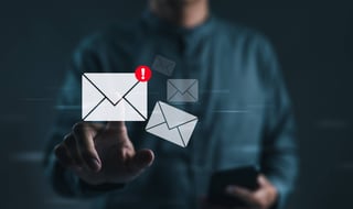 New Email Notification Concept Man Touching Email Virtual Business Send E Mail Communication New Email Notification Concept Man Touching Email Virtual Business Send E Mail Communication