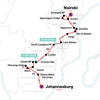 overland journey from nairobi to johannesburg traveling by road