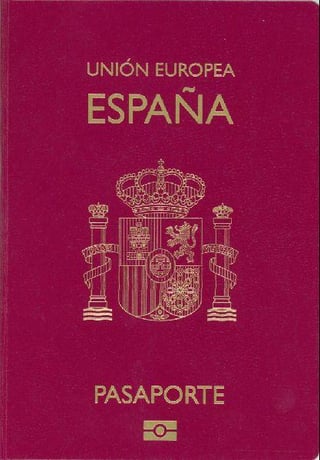 Front Cover of Spanish Passport Front Cover of Spanish Passport