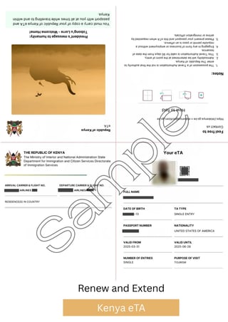 Kenya eTA Extension Kenya eTA Extension