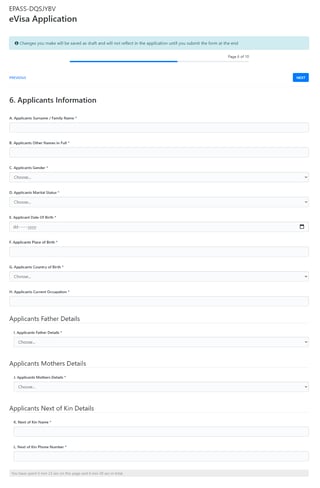 Applicants Information