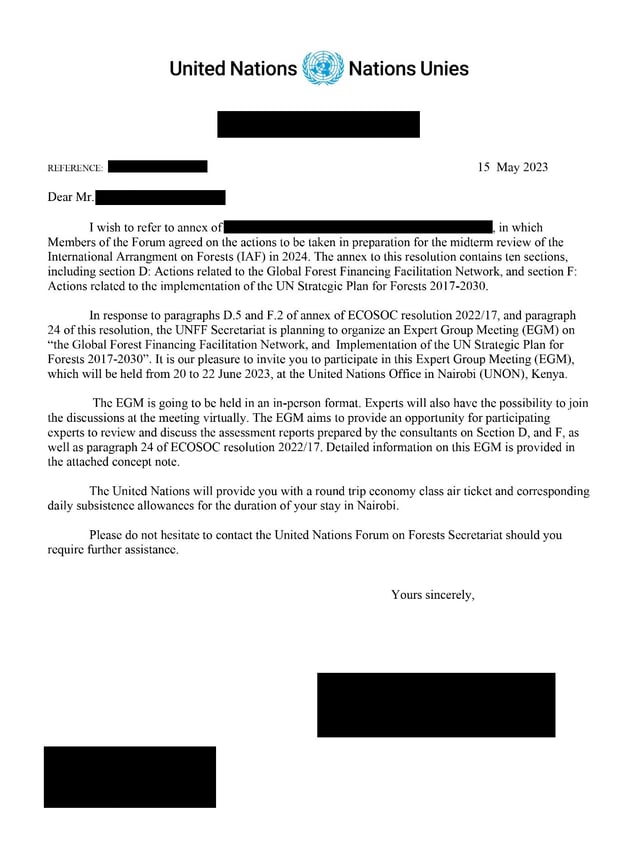 Einladungsschreiben für das Kenia Geschäftsreise-eVisum