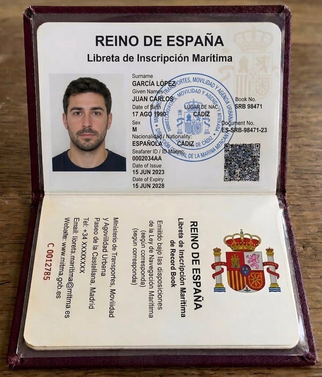 Libreta de Marino – Tripulación Marítima
