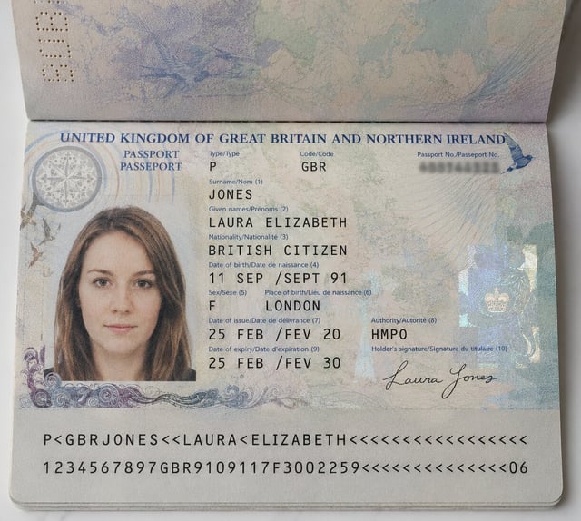 Ejemplo de pasaporte de Kenia