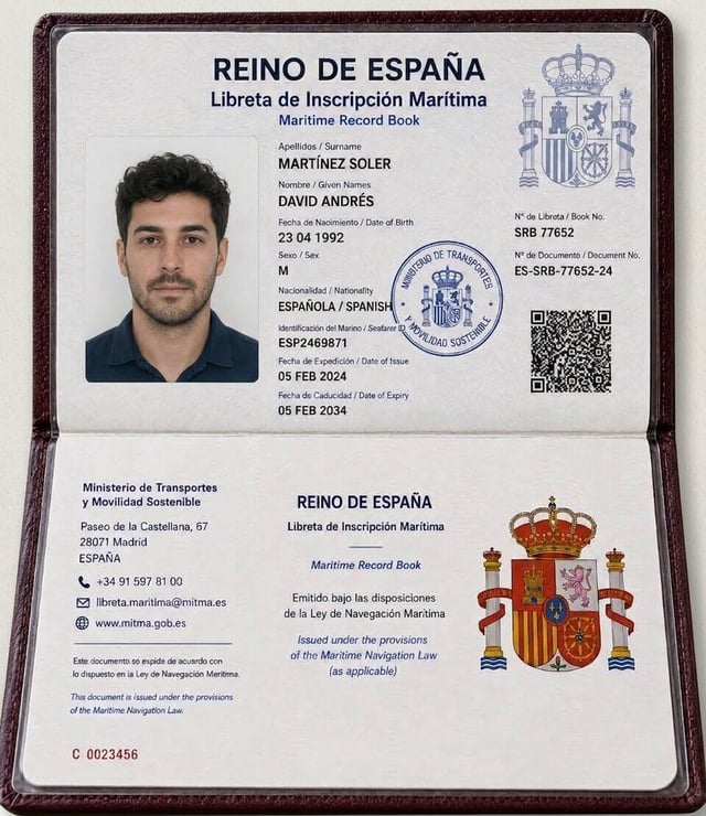 Libreta de Marino – eTA de Marino (Embarcación Pesquera)