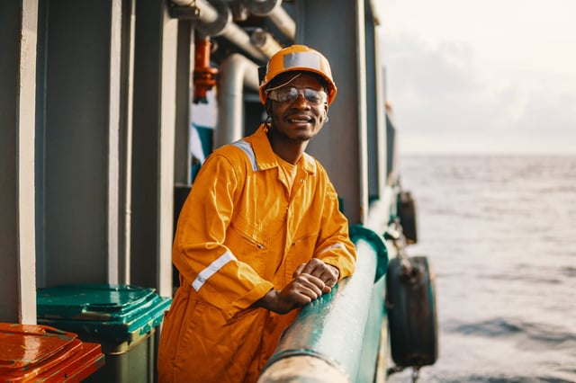 Seaman On Deck Of A Vessel