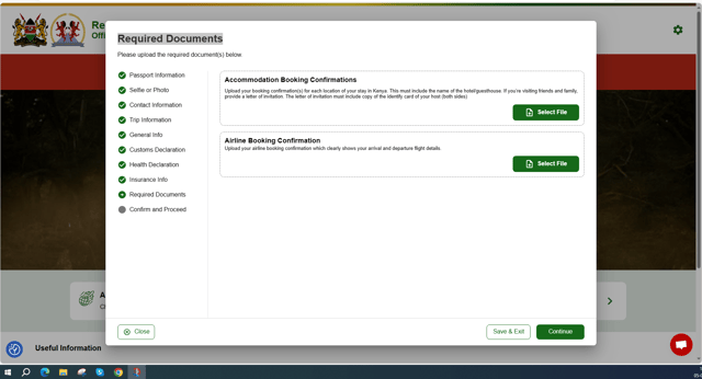 Upload Any Additional Required Documents