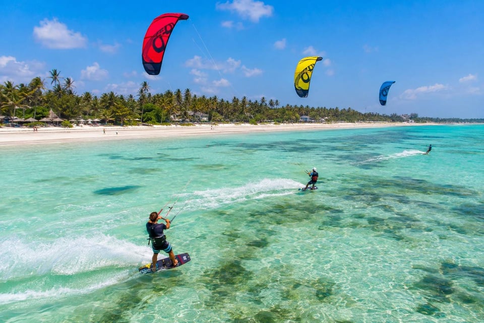 Kitesurfing At Diani Beach