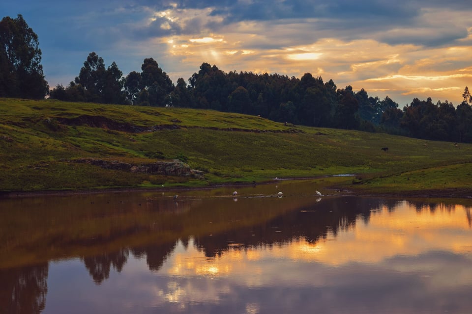 Beautiful Evening Viewed From The Aberdare Ranges In Kenya