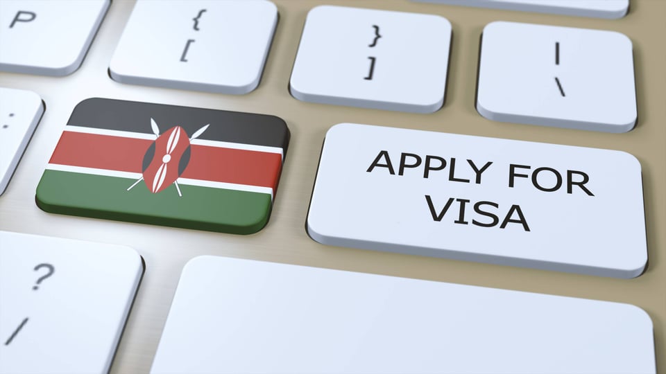 Kenya Apply For Visa Concept Button Push 3d Illustration Visa Apply For Country Or Government