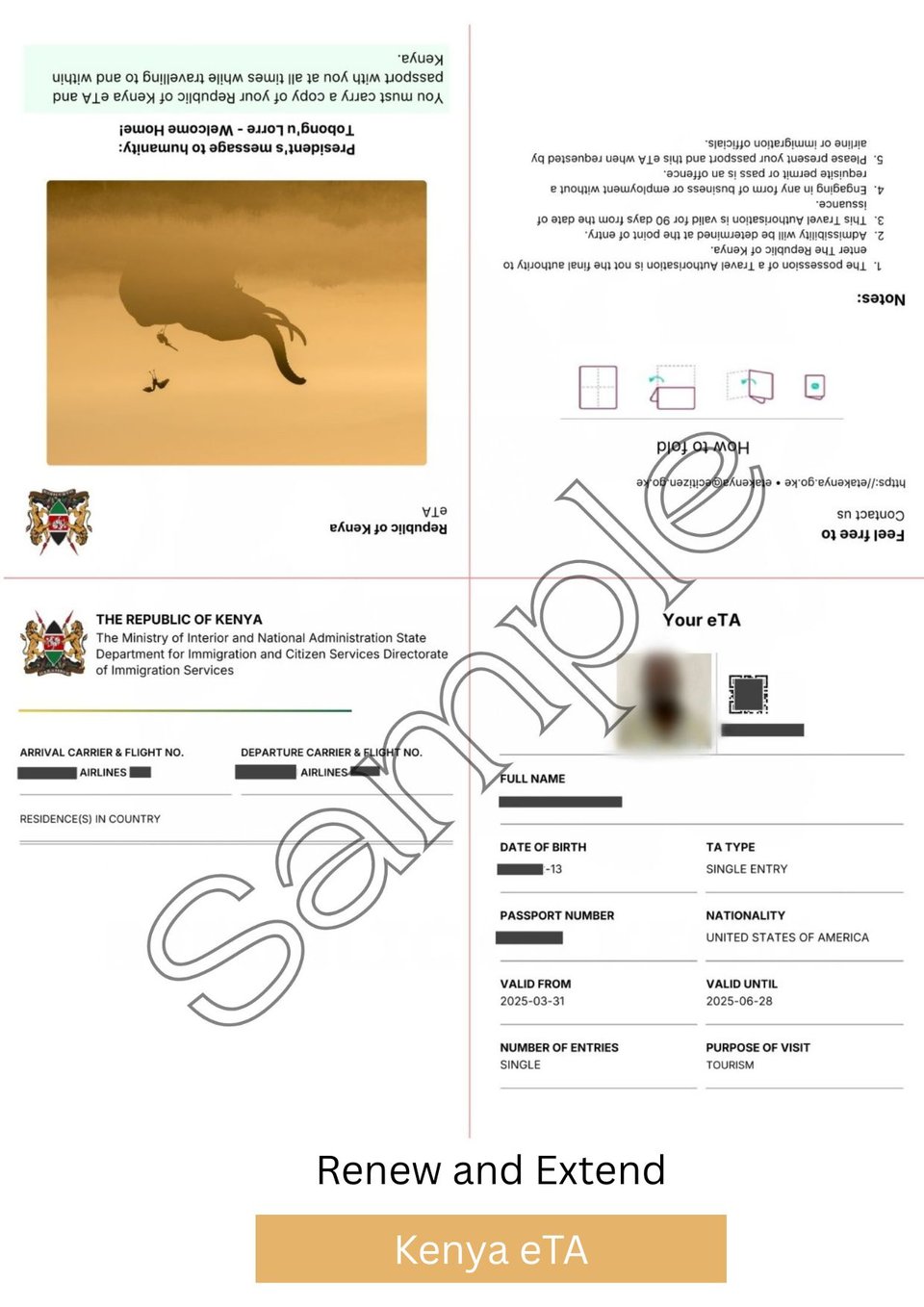 Kenya eTA Extension Sample