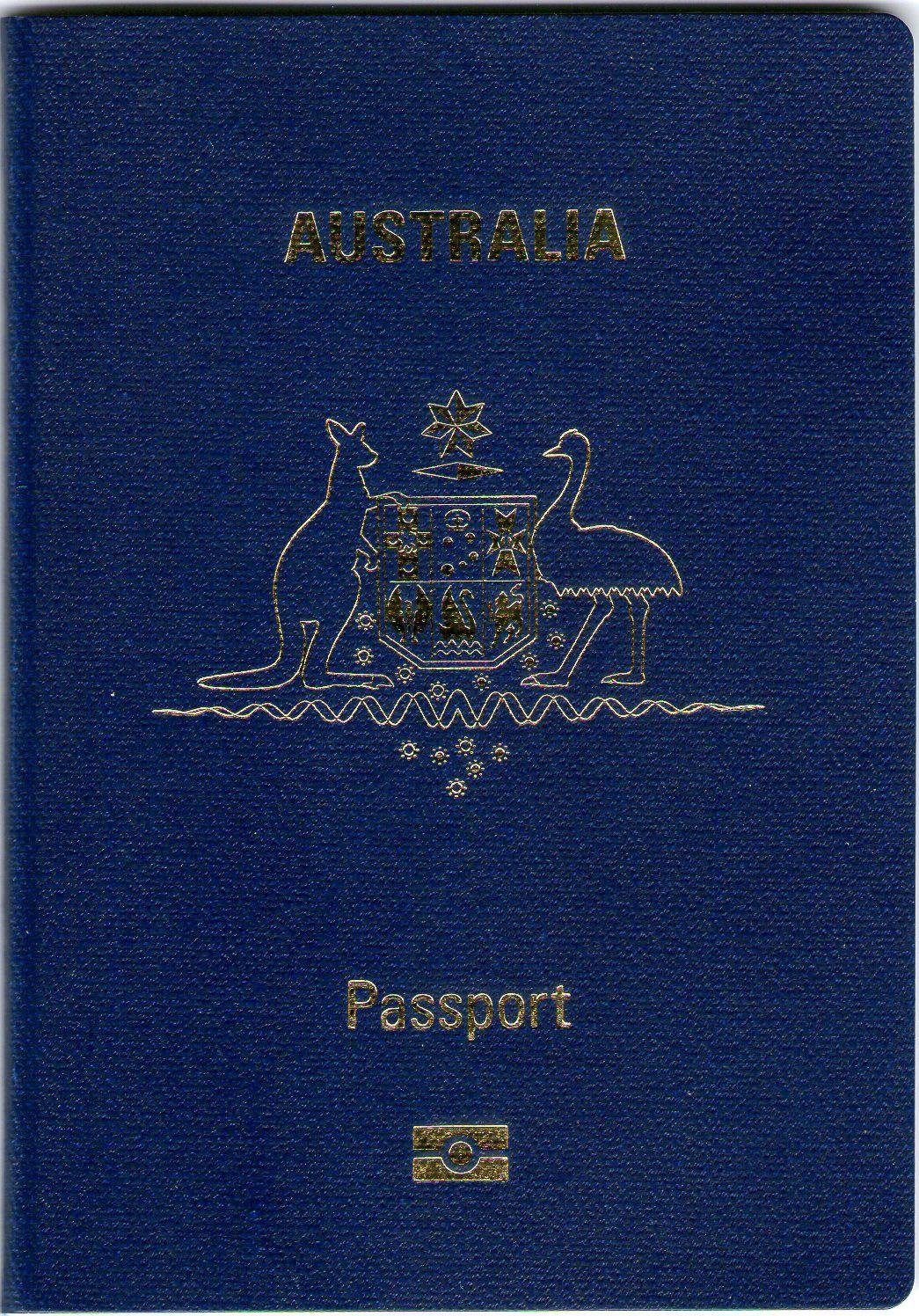 Front Cover of Australia Passport Front Cover of Austalia Passport