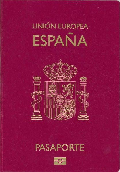 Vordere Abdeckung des spanischen Reisepasses Vordere Abdeckung des spanischen Reisepasses
