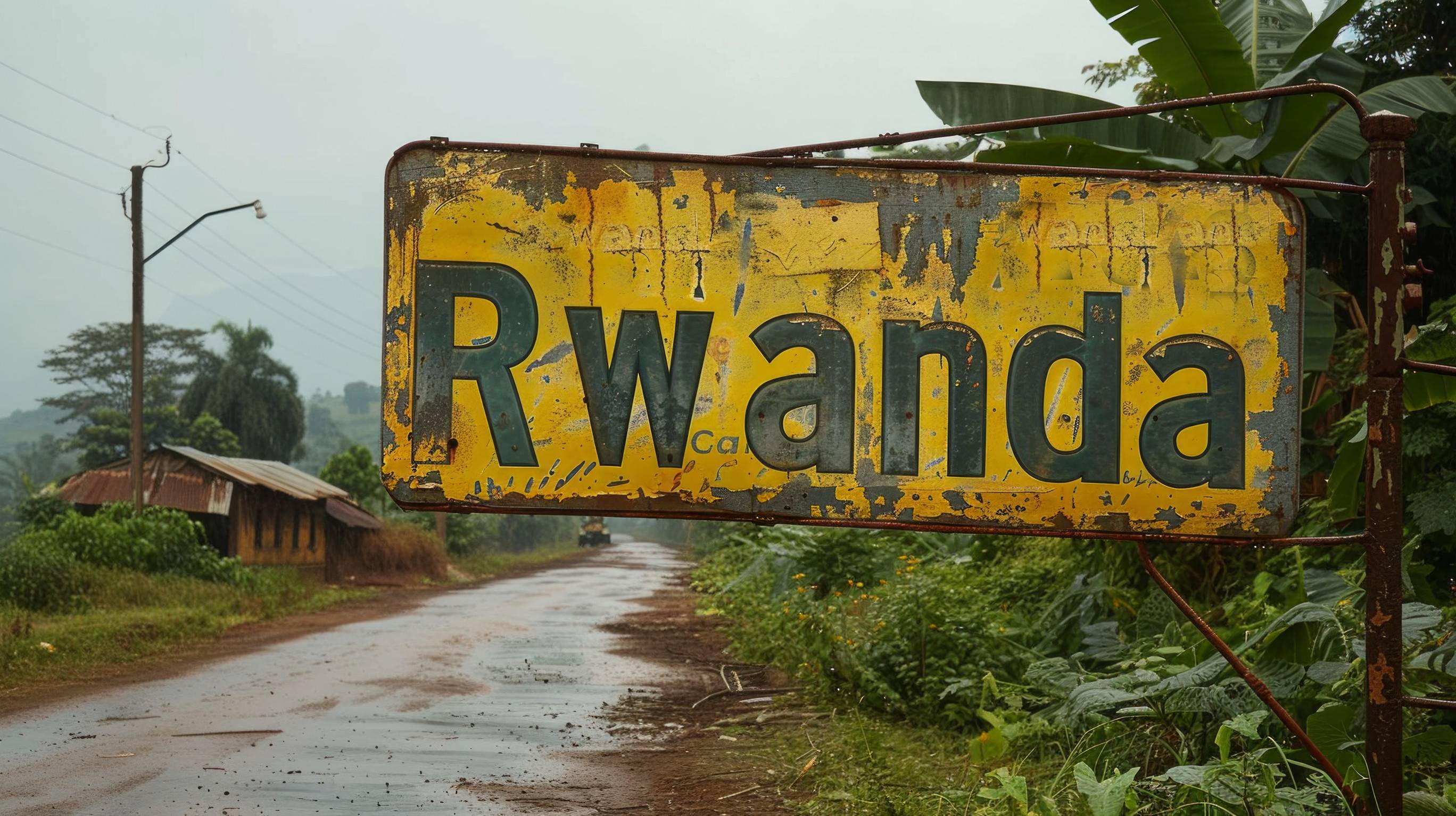 Rwanda Road Sign Rwanda Is The Capital Of The State Of Goa