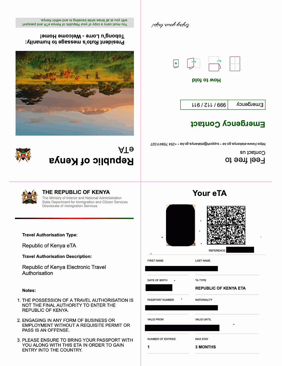 A Sample of Kenya eTA for Beninese Citizens A Sample of Kenya eTA for Beninese Citizens